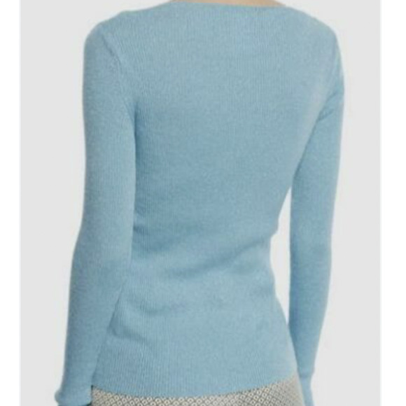 ETRO Scoop Neck Shimmer Lightweight Long Sleeve Sweater - Picture 6 of 6